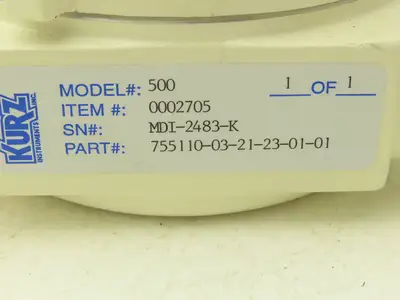 Kurz 500-1.0-P40 Mass Flowmeter 0-75 SCFM Air 1"NPT x 12"L Killark HKB-BC