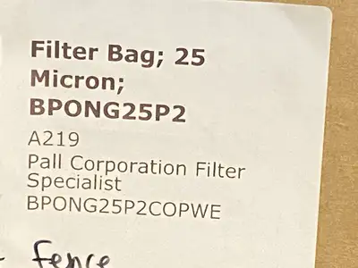 NEW PALL FILTER BAG 25 MICRON BOX OF 50