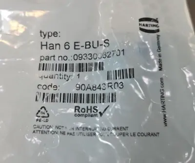Rohs Han 6E-BU-S Screw Connection loc4D26
