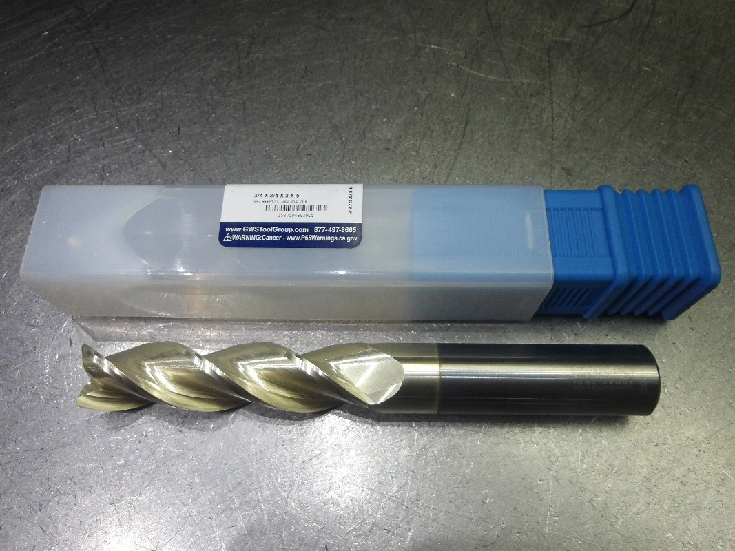 GWS 3/4" 3 Flute Carbide CR Endmill 3/4" Shank .03" R 35075048030C5 (LOC2835A)