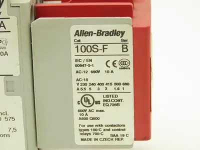 Allen Bradley 100S-C09EJ14C 4 Pole Contactor Safety Control Relay 24VDC Coil