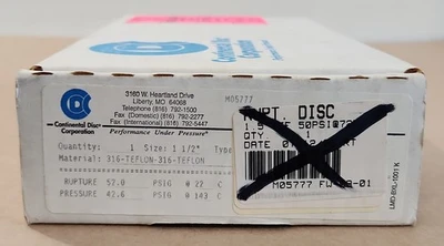 NEW Continental Disc Corporation 249967