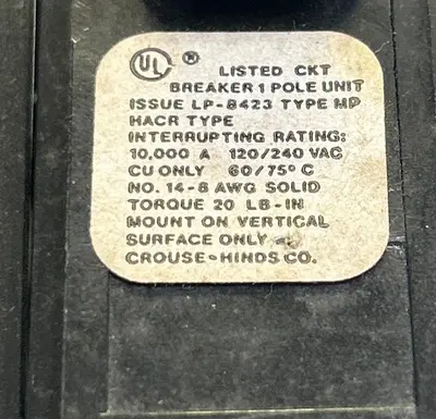 USED CROUSE-HINDS HACR115
