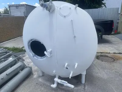 Pfaudler Co  1500 Horizontal gallon tank stainless steel  Material Storage Tank