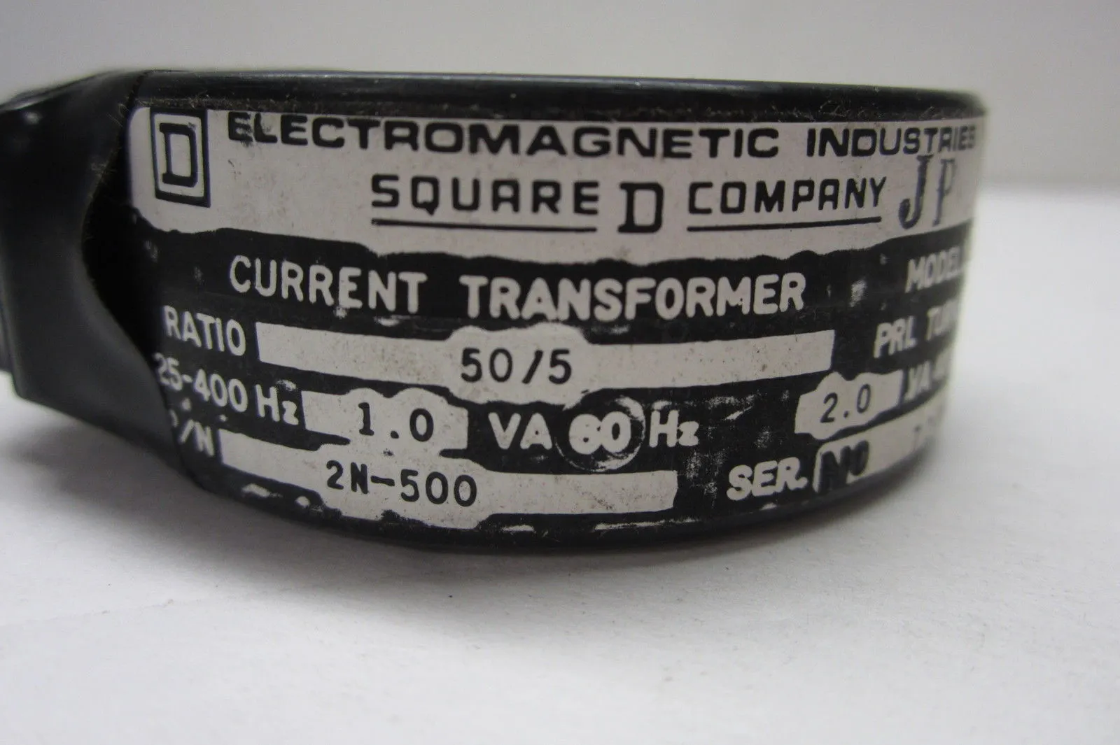 SQUARE D 2N-500 CURRENT TRANSFORMER 2N500
