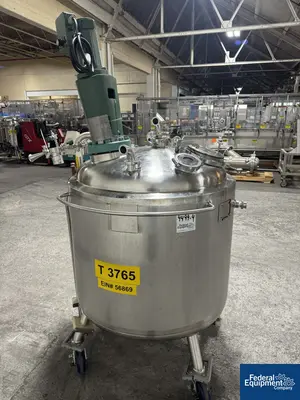 USED Precision 500 Liter Precision Stainless Reactor, 316 S/S, 45/100#