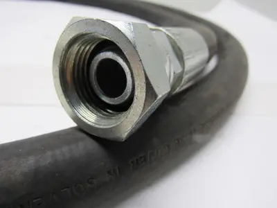 Kuri Tec A4143S Medium Pressure 1/2" ID Paint Fluid Transfer Hose 6' W/Fittings