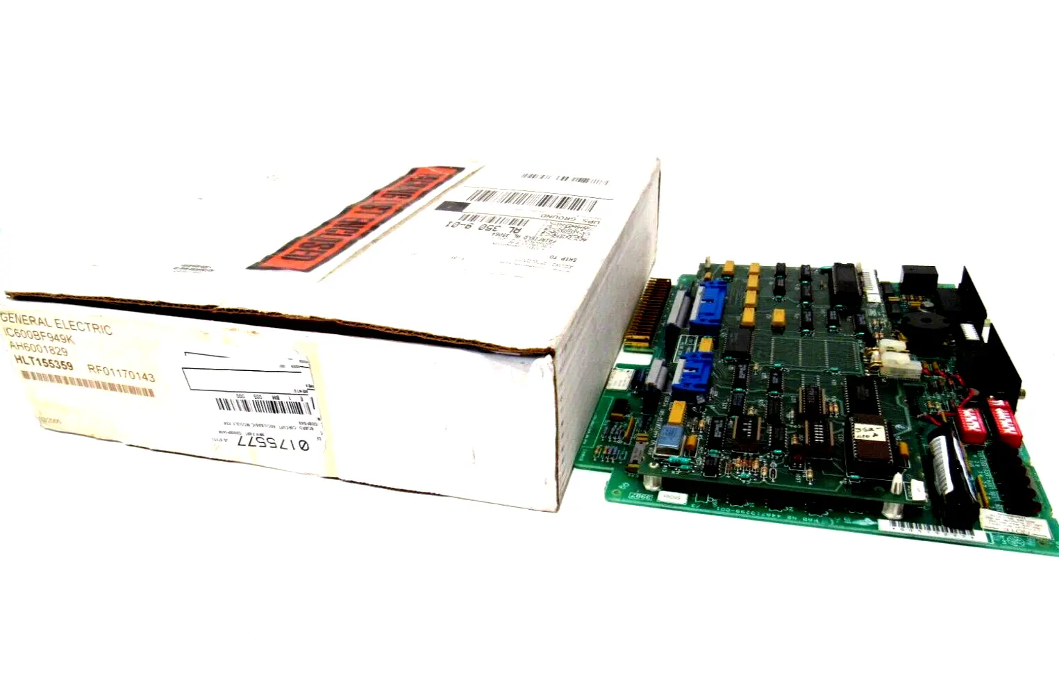USED GE FANUC IC600BF949-K COMMUNICATION MODULE W/ 44A720732-G01 MEMORY BOARD