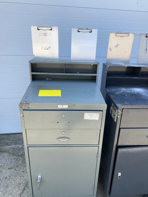 LOT OF 3 Rolling Mobile Workstation Storage Desks.