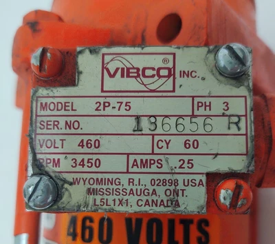 USED VIBCO 2P-75-3-460V