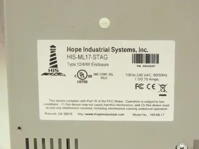 Used HOPE INDUSTRIAL SYSTEMS _UNKNOWN_ Automation Control (HMI) Indiana US | Arrow Industrial #1316650