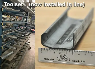 USED JIDET ROLLFORMING LINE WITH 7 TOOL SETS