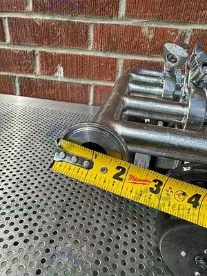 USED 5 ITT PURE FLO ADVANTAGE STAINLESS STEEL DIAPHRAGM VALVE W/ 1" SANITARY FITTING