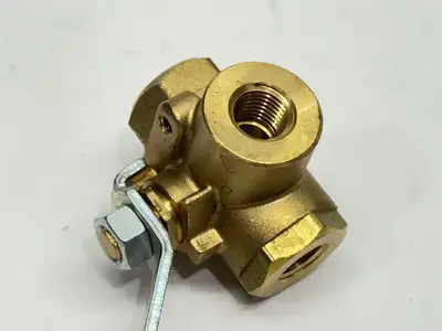 V533P-4 | Parker  Brass Ball Valve 3-Way 1/4" 400 WOG - New Other