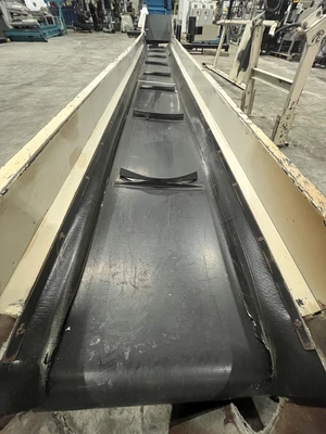 24" Wide x 25' Long Cleated Incline Conveyor
