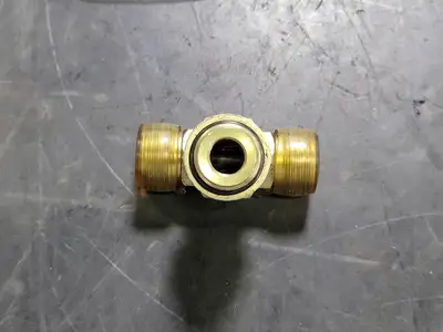 1/2" Threaded Branch Tee M-08 ORFS X M-08 ORFS Brass (Bag of 2)