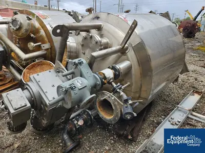 USED Stainless Fabrication 600 Gal SFI Twin Motion Kettle, 304 S/S, 15/150#