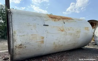 Used DCI 12,000 Gallon 304 Stainless Steel Storage Tank | Jacketed | Cone Bottom | Skirt Mounted | Built 1997