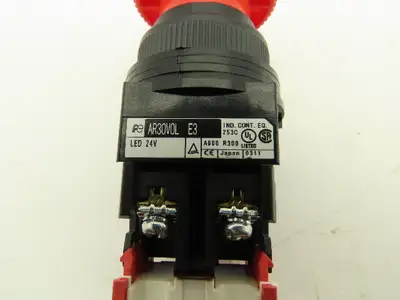Fuji Electric 24V Illuminated Red E-Stop Mushroom Twist 30mm 250V 6A