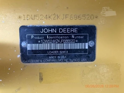 Used 2018 DEERE 524KII Wheel Loaders New York US | Beck Equipment #1509273