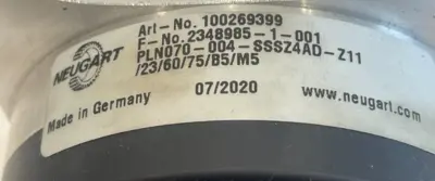 NEW NEUGART 100269399 GEARBOX PLN070-004-SSSZ4AD-Z11