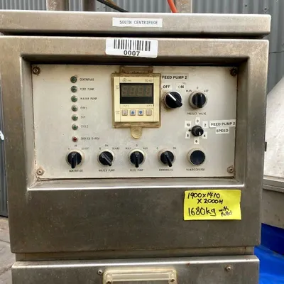 Alfa-Laval VNPX 510 SGD-34G-50 clarifier centrifuge skid, 316SS.