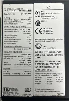 Used SEL SEL-749M Industrial Controls | Surplus Asset Holdings #1217604