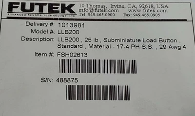 USED FUTEK ADVANCED SENSOR TECHNOLOGY LLB200