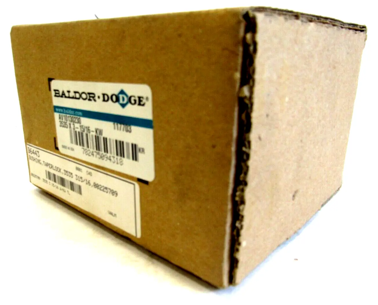 NEW BALDOR DODGE 117703 TAPERLOCK BUSHING 3535 X 3-15/16-KW 3535 X3-15/16KR