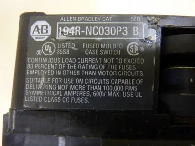 USED ALLEN BRADLEY 194R-NC030P3 SER B