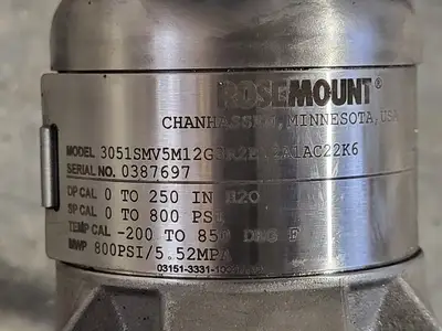 Used ROSEMOUNT 3051SMV5M12G3R2E12A1AC22K6 Misc Electrical & Power Parts British Columbia CA | Lenmark #836424