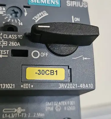 Siemens Sirius 3RV2021-4BA10 Motor Protection Circuit Breaker Loc4D44