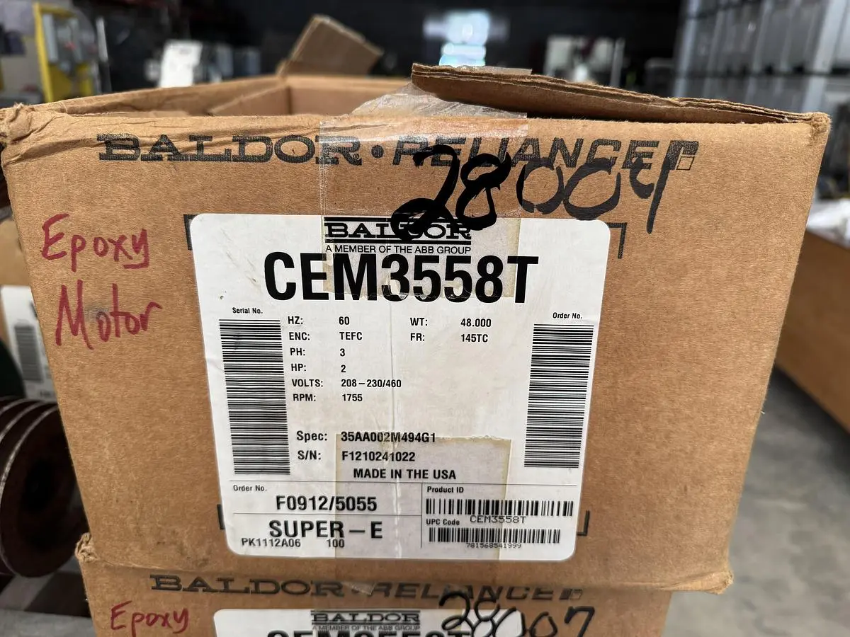 NEW BALDOR RELIANCE INDUSTRIAL MOTORS CEM3558T
