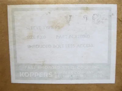 Koppers CX10303 Coupling Sleeve Type FS Size #3.0 New