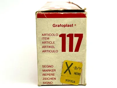 117 | Grafoplast  Wire Markers X Black on Yellow 10 Strips 9TFX16 - New