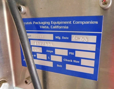 USED KISS PACKAGING ELEVATOR ELEVATOR