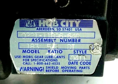 NEW HUB CITY 0221-11896-640 GEAR DRIVE MODEL 183 STYLE DI 022111896640