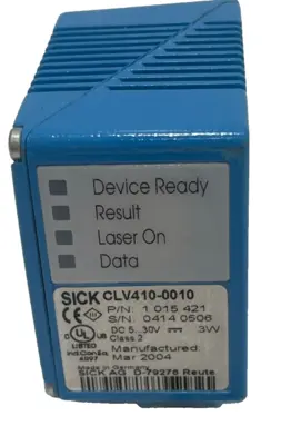 USED SICK CLV410-0010 BAR CODE SCANNER 1015421 CLV4100010