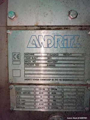 Used ANDRITZ T15/40KD Drum Dryers Illinois US | Aaron Equipment #1343324
