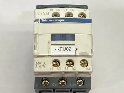 Used Telemecanique, Square D IEC Contactor 3P 18A 480VAC 24VDC Coil PLC Contactors Michigan US | Maverick Industrial Sales #1401964