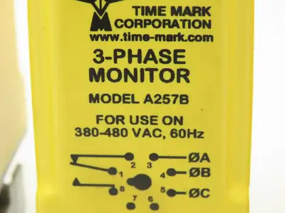 Time Mark A257B Voltage Phase Monitoring Relay 380-480V 3 Phase Lot of 3