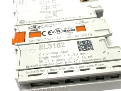 USED BECKHOFF ETHERCAT TERMINAL, 2-CHANNEL ANALOG INPUT
