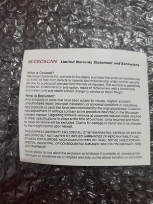 NEW MICROSCAN FIS-0520-0001