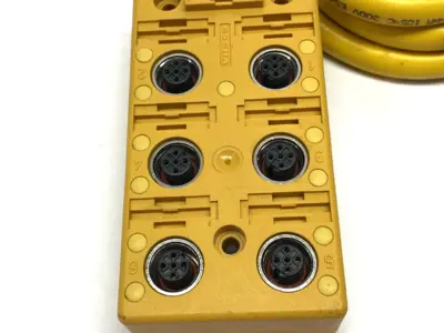 Used Turck Junction Box 6-Port M12 777000400 CABLE CUT TO 3' Electrical Boxes Michigan US | Maverick Industrial Sales #1402354