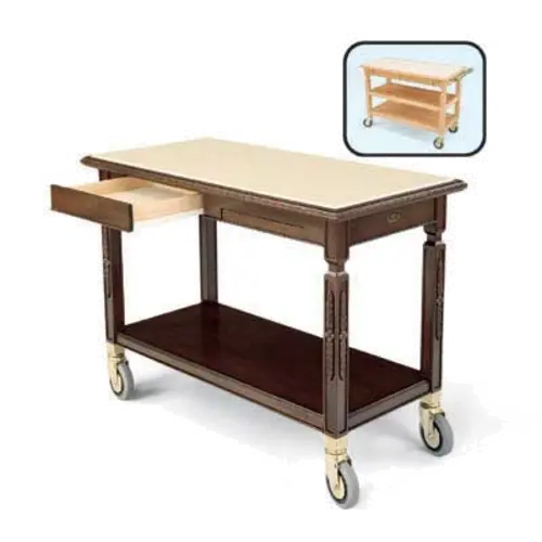Forbes Industries Room Service Cart w/ Avonite Top - 43 1/2"L x 21"W x 32"H, Wood (5520)