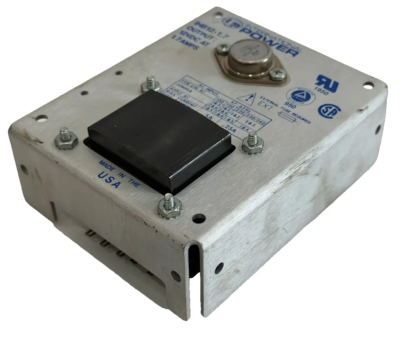 NEW INTERNATIONAL POWER IHB12-1.7 POWER SUPPLY 12VDC 1.7AMPS IHB1217