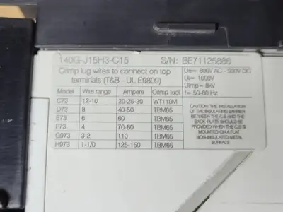 USED ALLEN-BRADLEY 140G-J15H3-C15