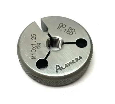 USED ALAMEDA M10 X 1.25G THREADED RING GAUGE GO PD 9.160