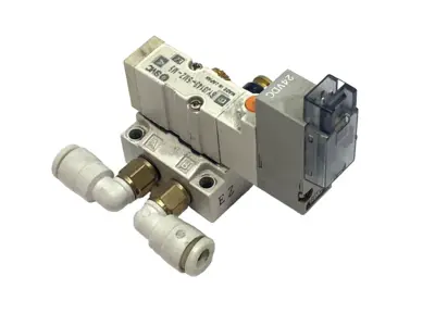 Used SMC Solenoid Valve 24VDC 5 Way Valve Base Solenoid Valves Michigan US | Maverick Industrial Sales #1395380