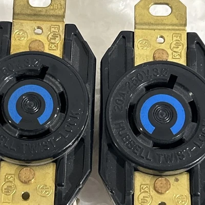 (4) Hubbell Twist Lock Receptacle (2)20A 120V,(2) 250V P/N?? Fast Shipping!